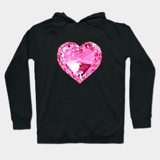 Pink Diamond Love Heart Hoodie